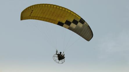 CLICK TO ENLARGE : Flight in a Paramotor